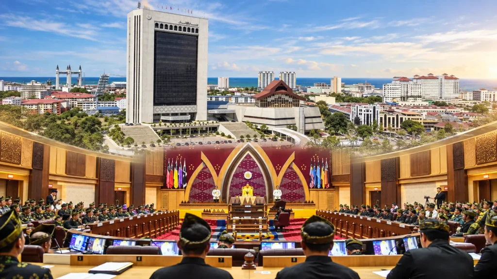 Dewan Undangan Negeri Terengganu dan bangunan Wisma Darul Iman di Kuala Terengganu